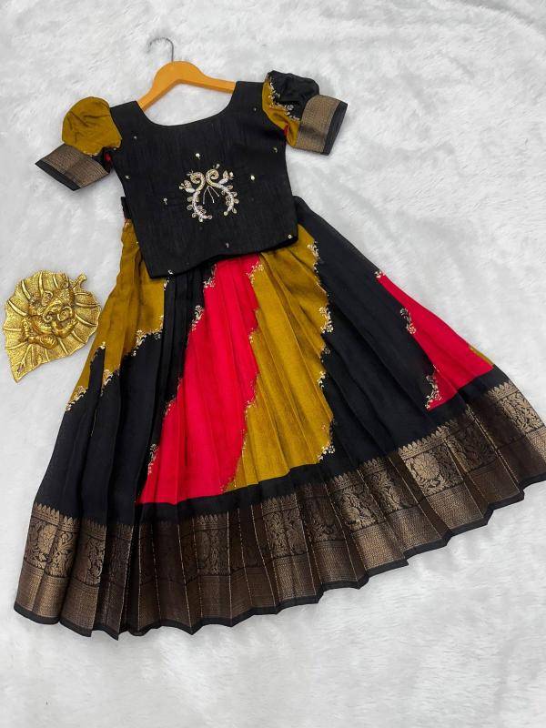 kids lehenga choli silk Kids wear manufacturers in Surat